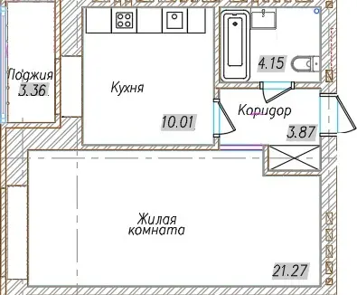 Планировка 1Б, блок Б